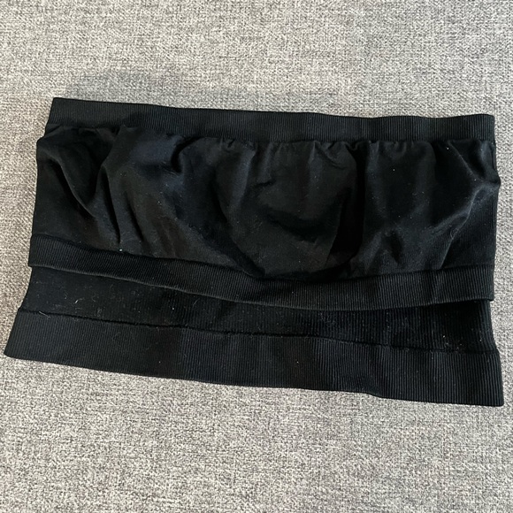 Aerie Black Ribbed Bandeau, Size Small - Picture 3 of 3